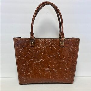 Patricia Nash Zancona Florence Tooled Tote with Coin Purse.